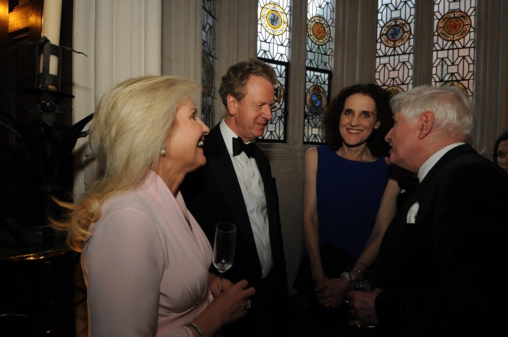 DR CHRISTOPHER MORAN CROSBY MORAN HALL INSIDE WITH SIR ALISTER JACK LADY JACK AND THERESA VILLIERS