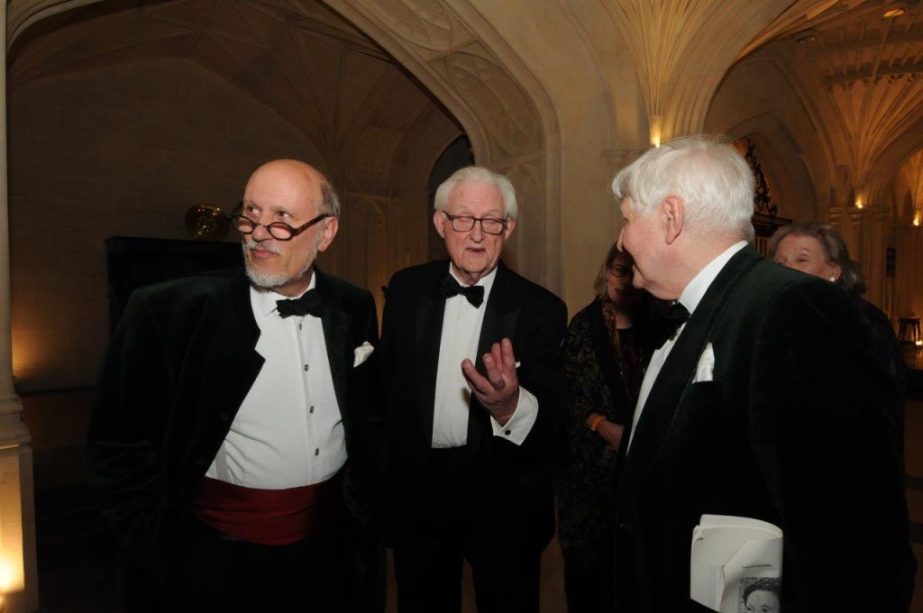 DR CHRISTOPHER MORAN CROSBY MORAN HALL INSIDE CHAPEL WITH JOHN THORNEYCROFT AND JOHN SIMPSON 